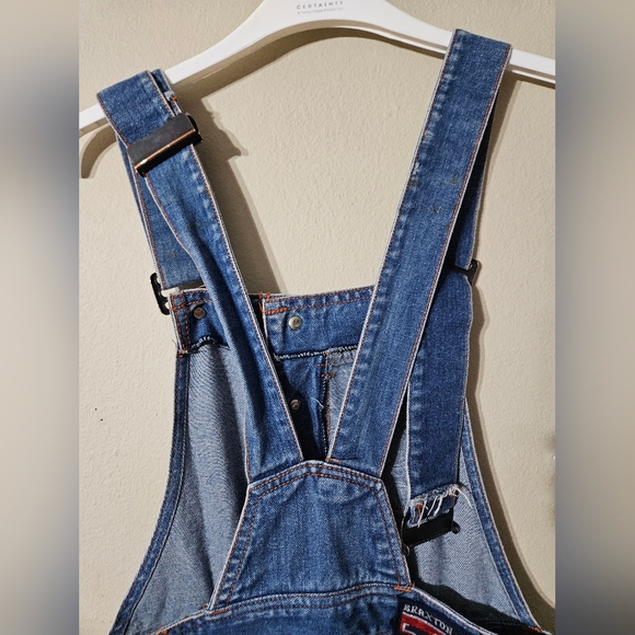 VTG 70s Braxton Bell Bottom Denim Overalls 9/10 - Picture 5 of 12